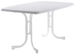 SIEGER Gartentisch, mit Mecalit-pro-Tischplatte, BxTxH: 150 x 90 x 72 cm - weiss