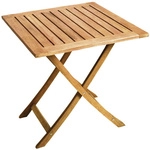 Klapptisch, BxHxL: 70 x 74 x 70 cm, Tischplatte: Eukalyptusholz - beige