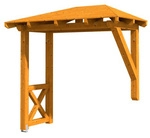 SKANHOLZ Vordach &raquo;Wismar 3&laquo;, 258 x 126 cm (BxT), nordische Fichte, eiche hell -