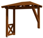 SKANHOLZ Vordach &raquo;Wismar 3&laquo;, 258 x 126 cm (BxT), nordische Fichte, nussbaum -...