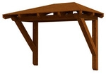 SKANHOLZ Vordach &raquo;Wismar 1&laquo;, 258 x 126 cm (BxT), nordische Fichte, nussbaum -...