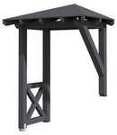 SKANHOLZ Vordach &raquo;Wesel 3&laquo;, 188 x 126 cm (BxT), nordische Fichte, schiefergrau
