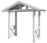 SKANHOLZ Vordach &raquo;Stralsund 4&laquo;, 289 x 116 cm (BxT), nordische Fichte, wei&szlig; -...
