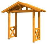 SKANHOLZ Vordach &raquo;Stralsund 4&laquo;, 289 x 116 cm (BxT), nordische Fichte, eiche...