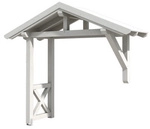 SKANHOLZ Vordach &raquo;Stralsund 3&laquo;, 289 x 116 cm (BxT), nordische Fichte, wei&szlig; -...
