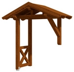 SKANHOLZ Vordach &raquo;Siegen 3&laquo;, 247 x 116 cm (BxT), nordische Fichte, nussbaum -...