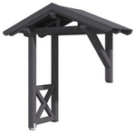 SKANHOLZ Vordach &raquo;Siegen 3&laquo;, 247 x 116 cm (BxT), nordische Fichte, schiefergrau