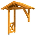 SKANHOLZ Vordach &raquo;Siegen 3&laquo;, 247 x 116 cm (BxT), nordische Fichte, eiche hell -