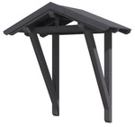 SKANHOLZ Vordach &raquo;Siegen 2&laquo;, 247 x 116 cm (BxT), nordische Fichte, schiefergrau
