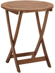 Klapptisch, &Oslash;xH: 65 x 75 cm, Tischplatte: Eukalyptusholz - beige
