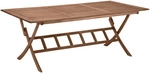 Tisch, BxHxL: 100 x 74 x 200 cm, Tischplatte: Eukalyptusholz - beige