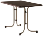 SIEGER Gartentisch, BxHxL: 70 x 72 x 115 cm, Tischplatte: Mecalit-pro - braun