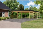 KARIBU Carport, Au&szlig;enma&szlig; BxT: 558 x 813 cm, naturbelassen, Holzart: Fichte -...