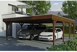 SKANHOLZ Carport &raquo;Grunewald&laquo;, BxT: 622 x 796 cm, Firsth&ouml;he: 255 cm, lasiert -