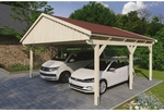 SKANHOLZ Carport &raquo;Fichtelberg&laquo;, BxT: 618 x 566 cm, Firsth&ouml;he: 362 cm, unbehandelt