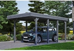 SKANHOLZ Carport &raquo;Friesland&laquo;, BxT: 314 x 555 cm, Firsth&ouml;he: 241 cm, lasiert - grau
