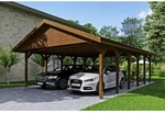 SKANHOLZ Carport &raquo;Wallgau&laquo;, BxT: 620 x 900 cm, Firsth&ouml;he: 354 cm, lasiert - braun