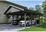 SKANHOLZ Carport &raquo;Wallgau&laquo;, BxT: 620 x 750 cm, Firsth&ouml;he: 354 cm, lasiert - grau