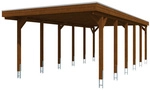 SKANHOLZ Carport &raquo;Friesland&laquo;, BxT: 397 x 860 cm, Firsth&ouml;he: 241 cm, farbbehandelt