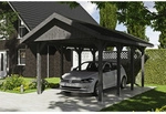 SKANHOLZ Carport &raquo;Wallgau&laquo;, BxT: 380 x 600 cm, Firsth&ouml;he: 313 cm, lasiert - grau