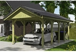 SKANHOLZ Carport &raquo;Wallgau&laquo;, BxT: 380 x 750 cm, Firsth&ouml;he: 313 cm, impr&auml;gniert -