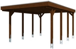 SKANHOLZ Carport &raquo;Friesland&laquo;, BxT: 397 x 555 cm, Firsth&ouml;he: 241 cm, farbbehandelt