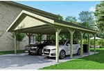SKANHOLZ Carport &raquo;Wallgau&laquo;, BxT: 620 x 750 cm, Firsth&ouml;he: 354 cm, impr&auml;gniert -