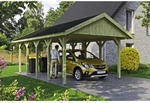 SKANHOLZ Carport &raquo;Wallgau&laquo;, BxT: 430 x 750 cm, Firsth&ouml;he: 326 cm, impr&auml;gniert -