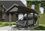 SKANHOLZ Carport &raquo;Wallgau&laquo;, BxT: 380 x 500 cm, Firsth&ouml;he: 313 cm, lasiert -...