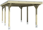SKANHOLZ Carport &raquo;Spessart&laquo;, BxT: 355 x 604 cm, Firsth&ouml;he: 243 cm, lasiert - braun