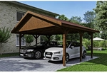 SKANHOLZ Carport &raquo;Wallgau&laquo;, BxT: 620 x 500 cm, Firsth&ouml;he: 354 cm, lasiert - braun