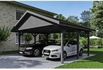 SKANHOLZ Carport &raquo;Wallgau&laquo;, BxT: 620 x 500 cm, Firsth&ouml;he: 354 cm, lasiert - grau