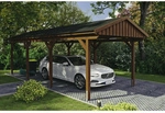 SKANHOLZ Carport &raquo;Fichtelberg&laquo;, BxT: 317 x 808 cm, Firsth&ouml;he: 303 cm, lasiert -