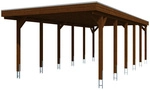 SKANHOLZ Carport &raquo;Friesland&laquo;, BxT: 397 x 860 cm, Firsth&ouml;he: 241 cm, farbbehandelt