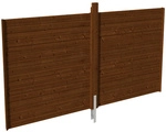 SKANHOLZ R&uuml;ckwand, Breite: 355 cm, nussbaum