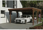 SKANHOLZ Carport &raquo;Grunewald&laquo;, BxT: 427 x 554 cm, Firsth&ouml;he: 251 cm, lasiert -