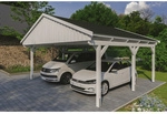 SKANHOLZ Carport &raquo;Fichtelberg&laquo;, BxT: 618 x 566 cm, Firsth&ouml;he: 362 cm, lasiert -