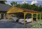 SKANHOLZ Carport &raquo;Fichtelberg&laquo;, BxT: 618 x 808 cm, Firsth&ouml;he: 362 cm, lasiert -