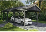 SKANHOLZ Carport &raquo;Fichtelberg&laquo;, BxT: 317 x 808 cm, Firsth&ouml;he: 303 cm, lasiert -