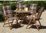 MERXX Gartenm&ouml;bel &raquo;Borkum&laquo;, 4 Sitzpl&auml;tze, Eukalyptusholz, inkl. Auflagen - beige