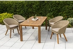 MERXX Gartenm&ouml;belset &raquo;Arrone&laquo;, 4 Sitzpl&auml;tze, Aluminium/Kunststoff/Akazienholz,