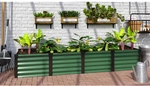 VITAVIA Hochbeet &raquo;In&Out&laquo;, BxHxL: 65 x 40,3 x 245 cm, Zincalume/Aluminium - gruen