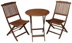 GARDEN PLEASURE Balkontischgruppe &raquo;Prag&laquo;, Holz, 3-teilig - braun