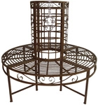 GARDEN PLEASURE Baumbank &raquo;Larissa&laquo;, Stahl, BxHxT: 120,5 x 112 x 60 cm - braun