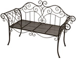 GARDEN PLEASURE Gartenbank &raquo;Selene&laquo;, Metall, BxHxT: 143 x 92,5 x 51 cm - braun