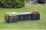 KHW Gartenbank &raquo;Berlin&laquo;, Kunststoff, 2-Sitzer, BxHxT: 174 x 41 x 49 cm - grau