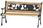 GARDAMO Kinderbank, Metall/Holz, 2-Sitzer, BxHxT: 84 x 51 x 41 cm - beige