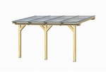 SKANHOLZ Terrassendach &raquo;Bormio&laquo;, 434 x 400 cm (BxT), Leimholz, natur - beige