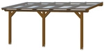 SKANHOLZ Terrassendach &raquo;Bormio&laquo;, 541 x 400 cm (BxT), Leimholz, nussbaum -...