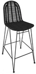 SIT Barhocker &raquo;RATTAN&laquo;, BxHxT: 49 x 110 x 60 cm, rattan/metall - schwarz
